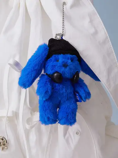 NewJeans x Colle Furry Bunny Plush Keyring (TIDE BLUE)