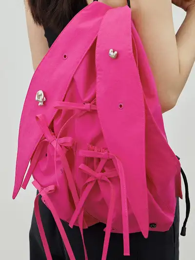 NewJeans X Colette Rabbit String Bag (Fuchsia Pink)