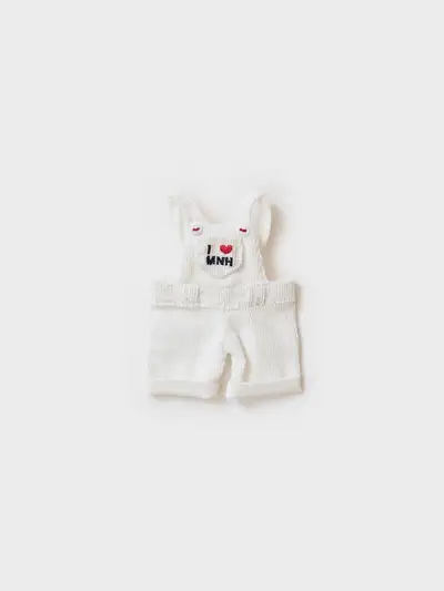 MNH Overall Doll Keyring Outfit White