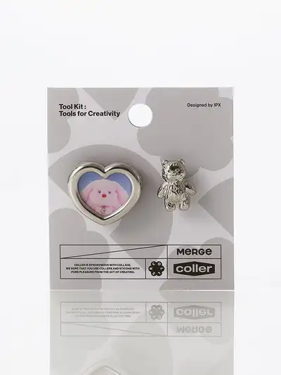 Coller X Merge Metal Photo Sticon Set Fluffy Bear