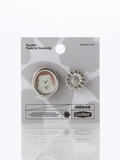 COLLER X MERGE Metal Photo Stickon Set Flower