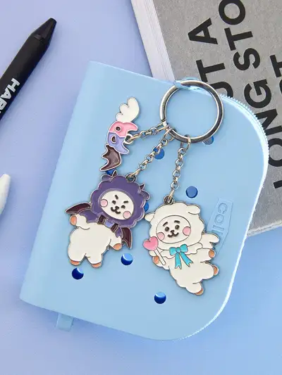BT21 RJ Angel and Villain Metal Keyring
