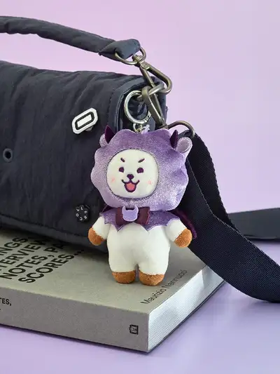BT21 RJ Angel and Villain Villain Plush Keyring