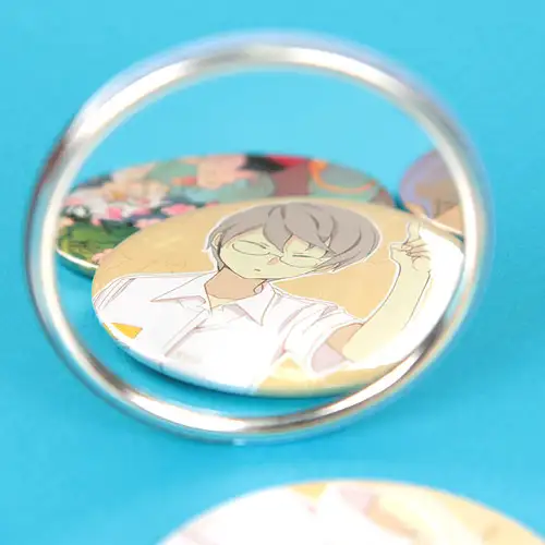 I Hate This Kind of Hero Round Pin Mirror 75mm 10 Types — 2