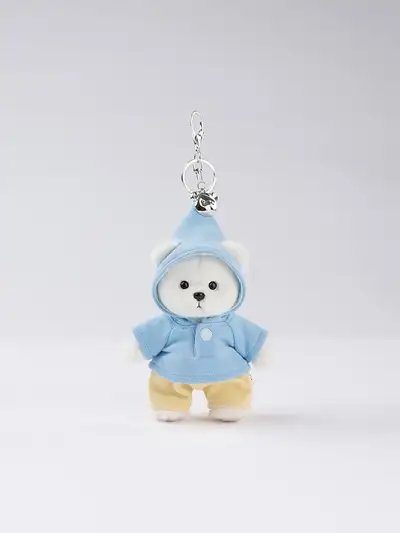 Teddy Tales Lena Bear Signature Keyring White