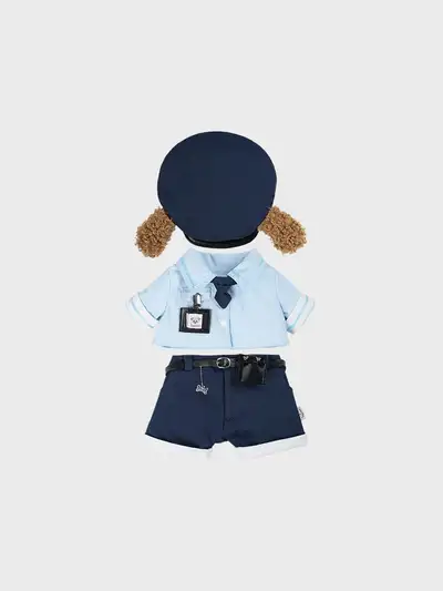 Teddy Tales Police Officer Dog Outfit M Size