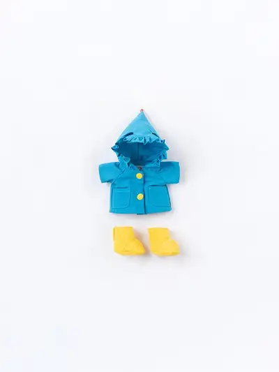 TEDDY TALES Blue Raincoat Outfit XS