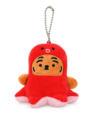 Octopus Sausage Tiger Chubby Plush Keyring