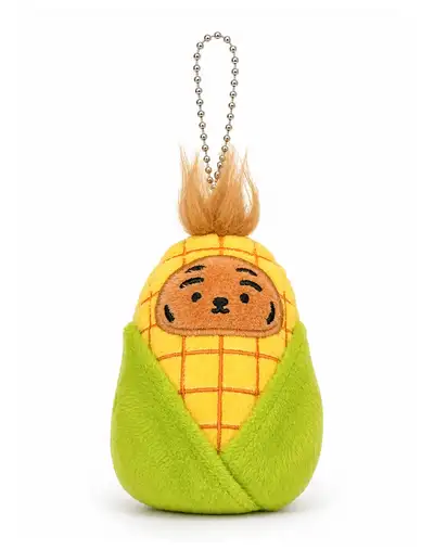 Corn Tiger Chubby Character Plush Keyring