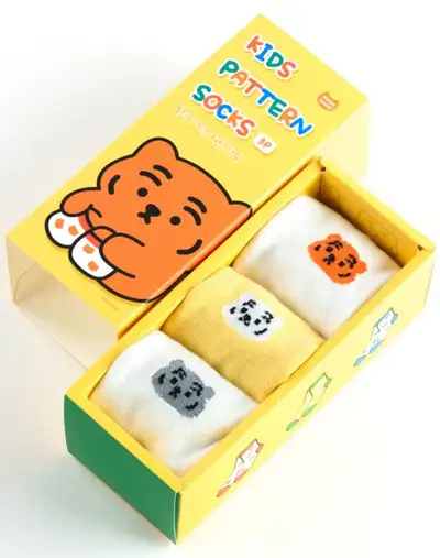 ッウンランギ キッズ パターン 靴下 3P セット