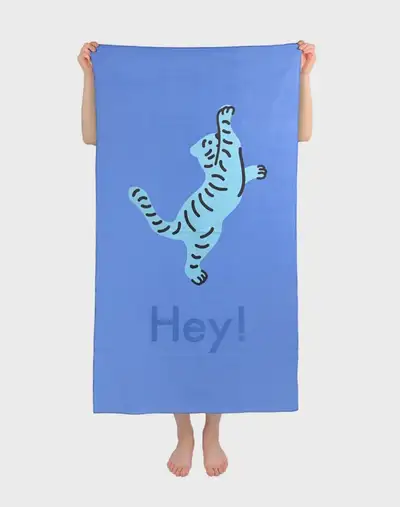 Hey Tiger Beach Towel