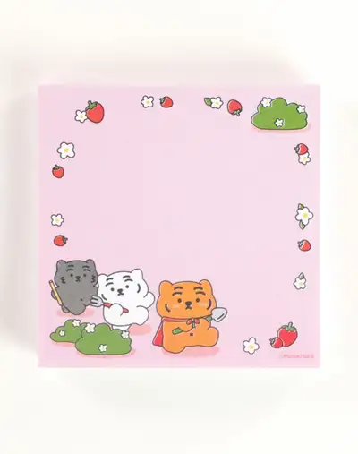 イチゴ狩り三ぽっちゃんスティッキーメモパッド