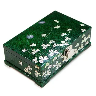Premium Mother-of-Pearl Lacquerware 2-Tier Jewelry Box Cosmos - Work by Jang Chun-chul