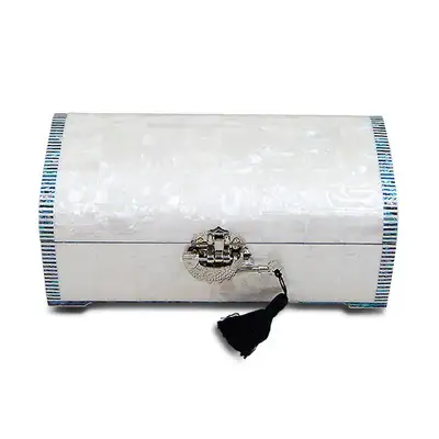 Baek Pearl Mother-of-Pearl Jewelry Box (2-Tier Rotating, 24cm, 27cm) - Artwork by Park In-ho