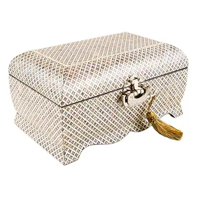 Chilbo Pattern Inlaid Mother-of-Pearl Jewelry Box (2-Tier) - Artwork by Park In-ho