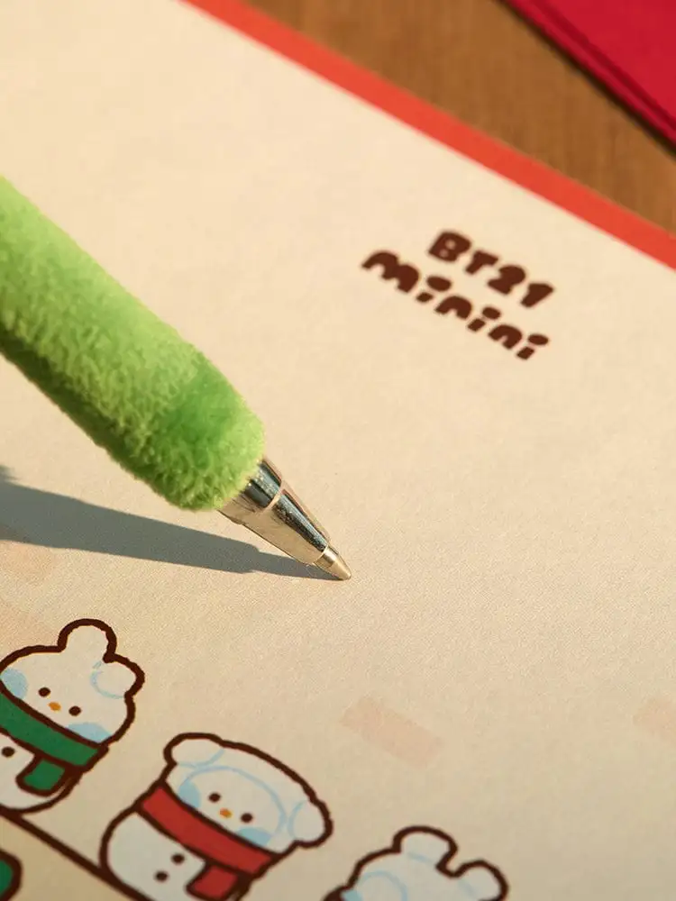 BT21 MANG Mini Minini Petit Holiday Snowman Figure Gel Pen — 3