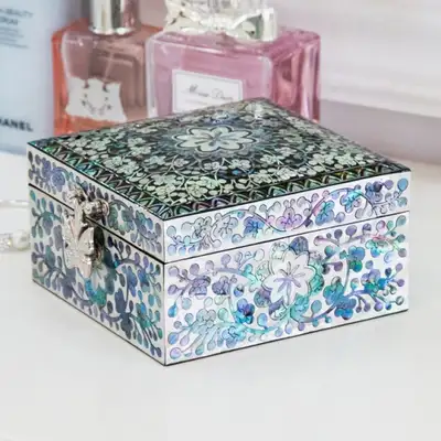 Bosangdeungkul Pattern Single-Tier Jewelry Box