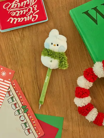 BT21 COOKY Mini Minini Petit Holiday Snowman Figure Gel Pen