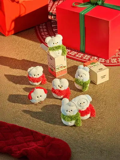 BT21 Mini Minini Petite Holiday Snowman Random Plush Keyring