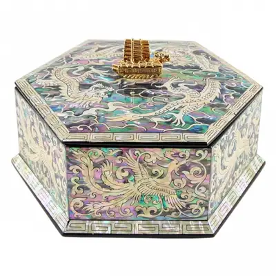 Geobukseon Mother-of-Pearl Hexagonal Multi-Purpose Storage Box