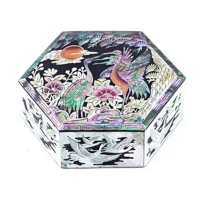 Song Hak Small Hexagonal Box (Black)