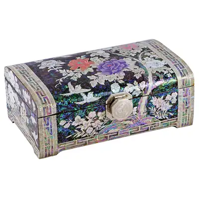 Peony Tree Two-Tier Rounded Floor Jewelry Box by Park In-ho