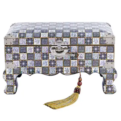 Happiness Love Joy Message 2-Tier Magpie Foot Left Jewelry Box - Park In-ho's Work