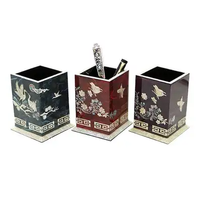 Mother-of-Pearl Lacquerware Hanji Pencil Holder - Purple