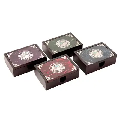 Taegeuk Pattern Hanji Business Card Case (Purple, Green, Red, Blue)