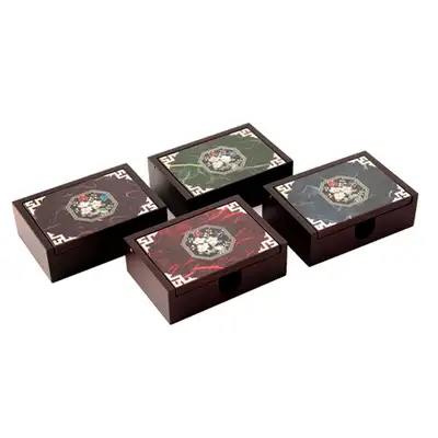 Plum Pattern Korean Hanji Business Card Holder (Purple, Green, Red, Blue)