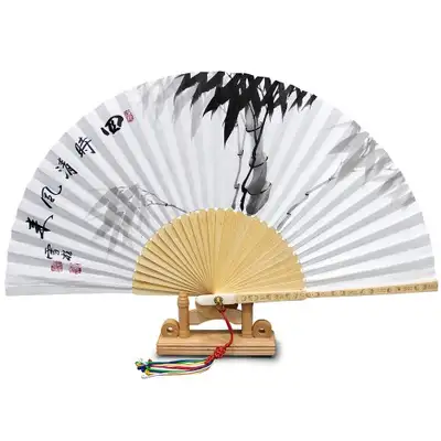 Jeonju Folk Hanji Traditional Fan - Bamboo