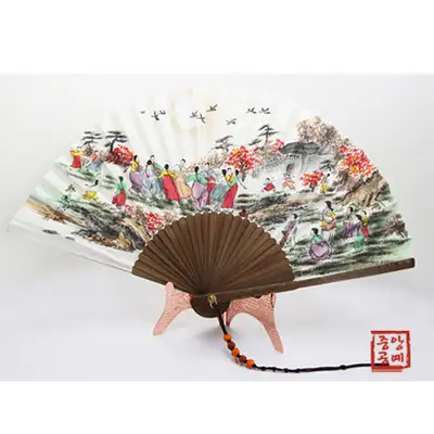 Hanji Folding Fan - Ganggangsuwolrae