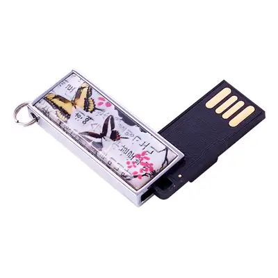 Natural Mother-of-Pearl Swing USB Memory (03_Plum Blossom Butterfly)-8G