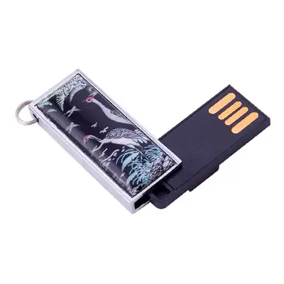 Natural Mother-of-Pearl Swing USB Memory (06_Pine and Crane) - 8GB