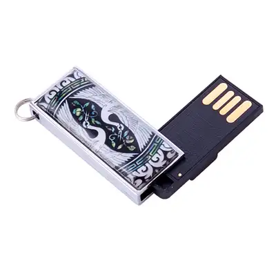 Natural Mother-of-Pearl Swing USB Memory (11_Pair of Cranes)-8G