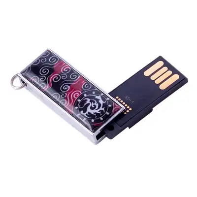 Natural Mother-of-Pearl Swing USB Memory (13_Three-Legged Crow)-8GB