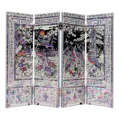 Ten Symbols of Longevity 4-Panel Screen Medium