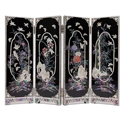 Four Gentlemen 4-Panel Folding Screen Medium