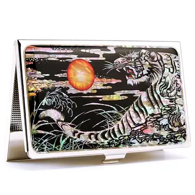 Premium Mother-of-Pearl Business Card Case (13_White Tiger)