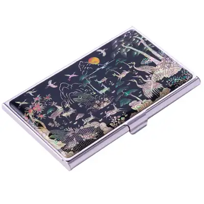 Natural Abalone Business Card Case (12_Ten Symbols of Longevity)