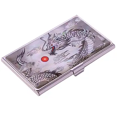 Natural Mother-of-Pearl Business Card Case (17_Black Dragon)