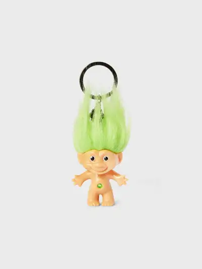 COLLE x Good Luck Troll PVC Figure Keyring Green