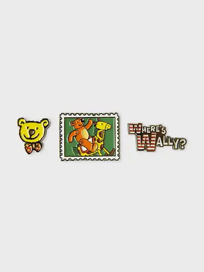 Claw X Where's Wally Metal Sticker Set