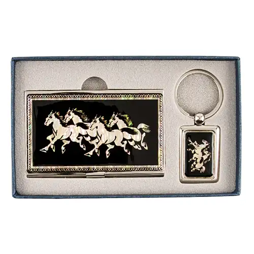 贝壳名片夹&钥匙圈套装(马) — 3