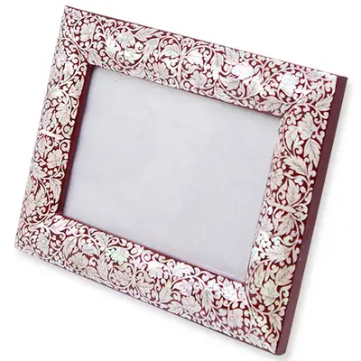 Dancho Mother-of-Pearl Photo Frame (Red)