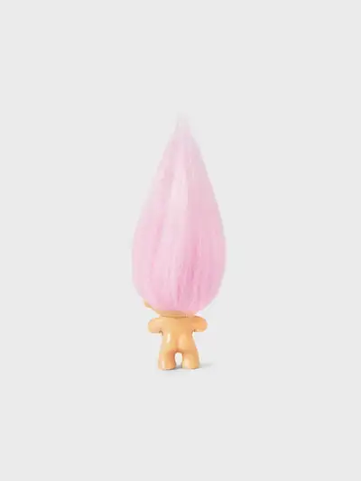 Colle x Good Luck Troll PVC Figure Sticon Hip Pink