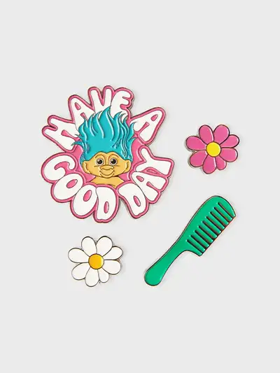 Colle X Good Luck Troll Metal Stickon Set
