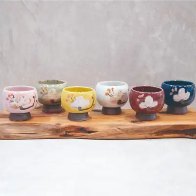 Cherry Blossom Color Multi-purpose Cup and Soju Glass 6-Piece Set
