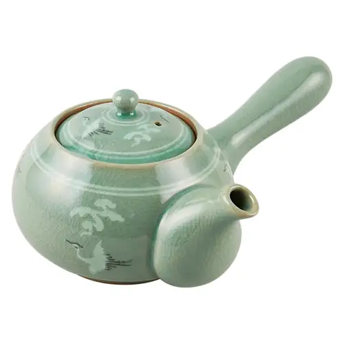 青瓷雲鶴紋5人茶具組 — 3