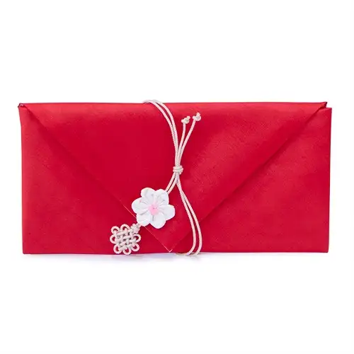 丝绸现金预订红包(花结、红色)